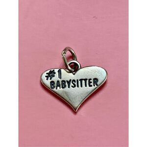 .925 Babysitter Sterling Silver Jewelry Charm #1 #heart